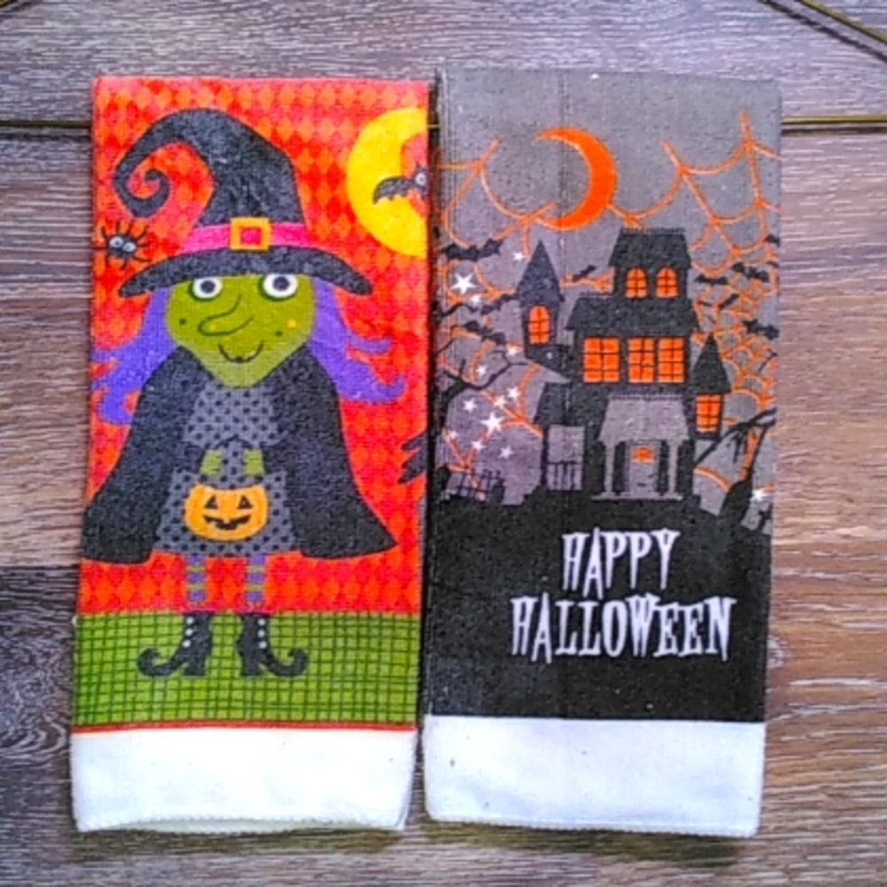Halloween dishtowels